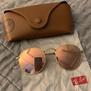 Gold Ray-ban round metal remix-copper lenses